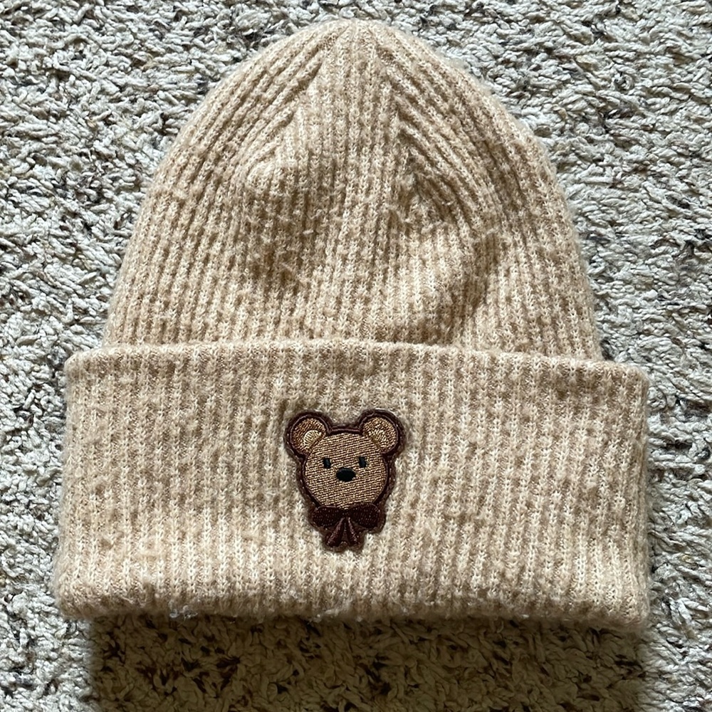 H&M Rib-knit Hat, Beige.